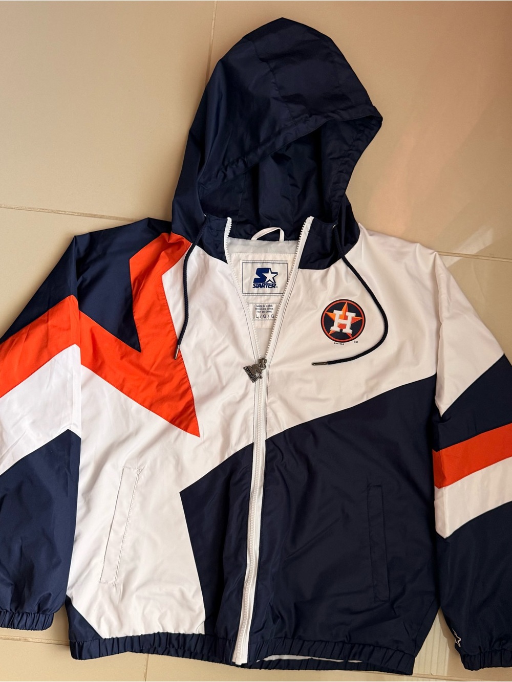 Starter Houston Astros Colorblock Windbreaker Jacket - Size L